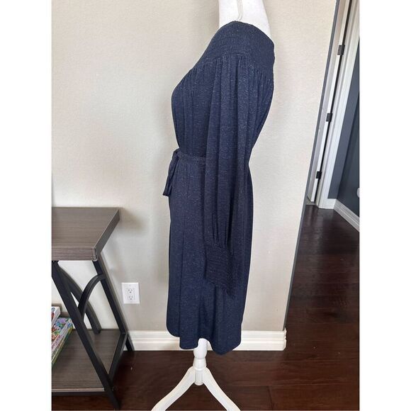 Loft Linen Blend Belted Stretch Dress - Picture 3 of 6